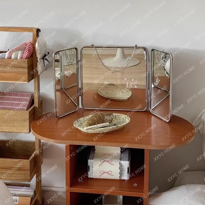Specchio da Parete Pieghevole, Decorazione per Soggiorno, Specchio per Camera da Letto, Specchio da Bagno Quadrato, Decorazioni per la Casa