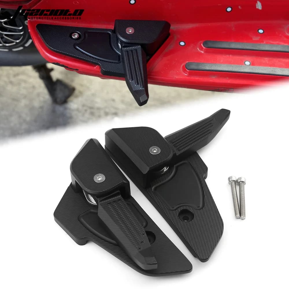 STLF Poggiapiedi per moto Passeggero posteriore Pedale pieghevole Accessorio per scooter Pedane per VESPA S150