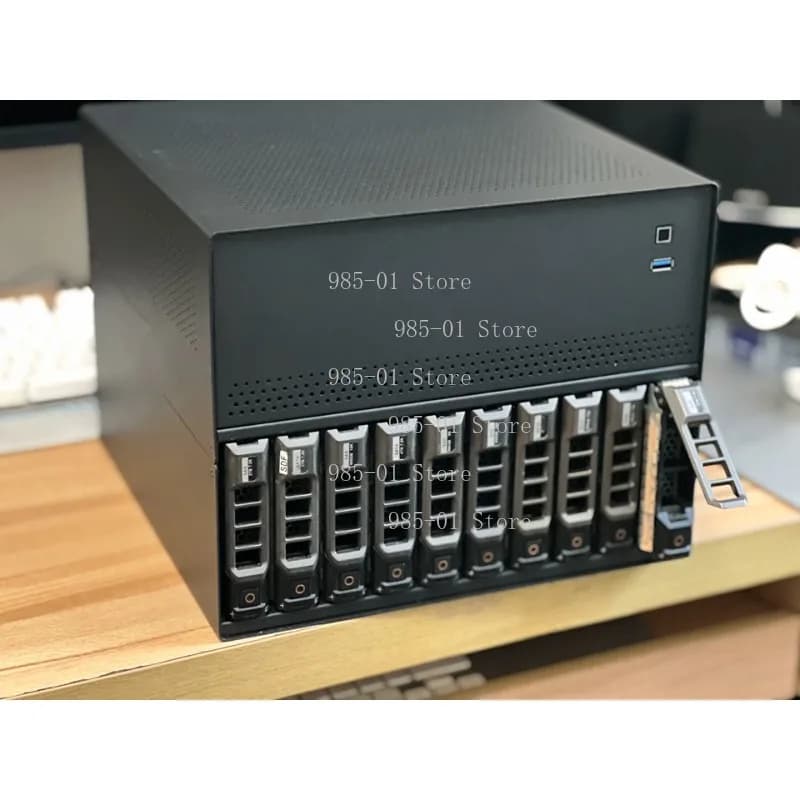 Custodia NAS MATX con 10+2 posizioni disco - Alimentatore PCI-E 1U per archiviazione di rete fai-da-te