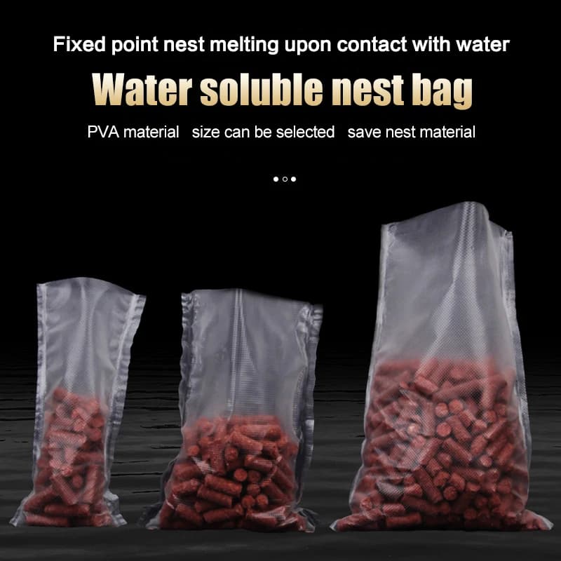 ★▲50Pcs PVA Bags For Carp Fishing Fast Dissolving Environmental Water-soluble Bag For Bait Throwing Carp Fishing Bag Tackles