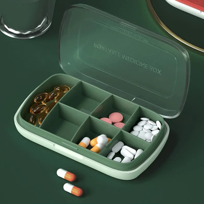 Weekly Portable Travel Pills Box 7 Days Organizer 7 Grills Container For Pills Vitamin Storage Tablets For Drugs Medicine Fish Oils