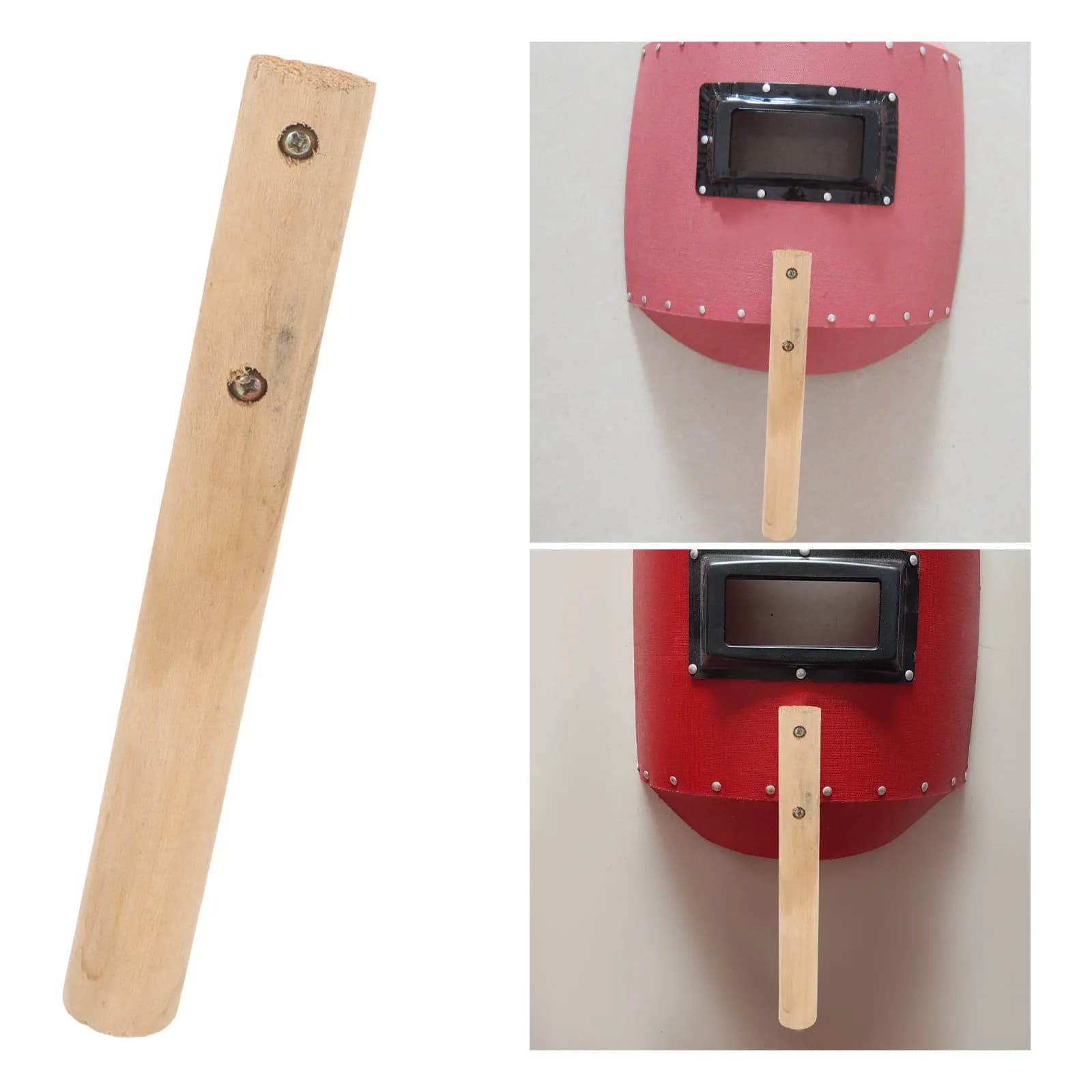 Welding held Wooden Grip Protective Face Mask Parts Repairing Supplies Welding Mask Wooden H Sturdy Practical