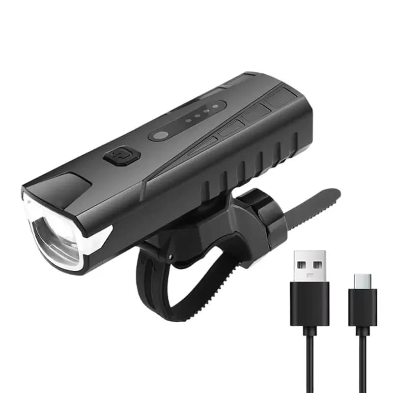 ABXY 400LM Faro Anteriore per Bicicletta con Sensore di Luce, Impermeabile, Modello Concentrato, Luce Anteriore con Dimmerazione Intelligente, Torcia per Ciclismo