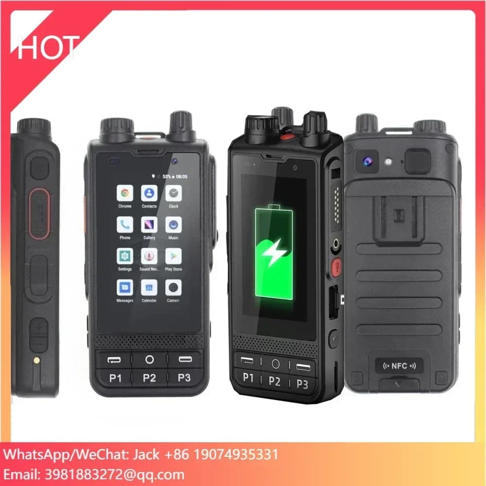 Radio 4G W6 con Android 8.1, Telefono Cellulare LTE, Batteria 4200mAh, Walkie Talkie POC Compatibile con Real-PTT, Zello, Pocstars