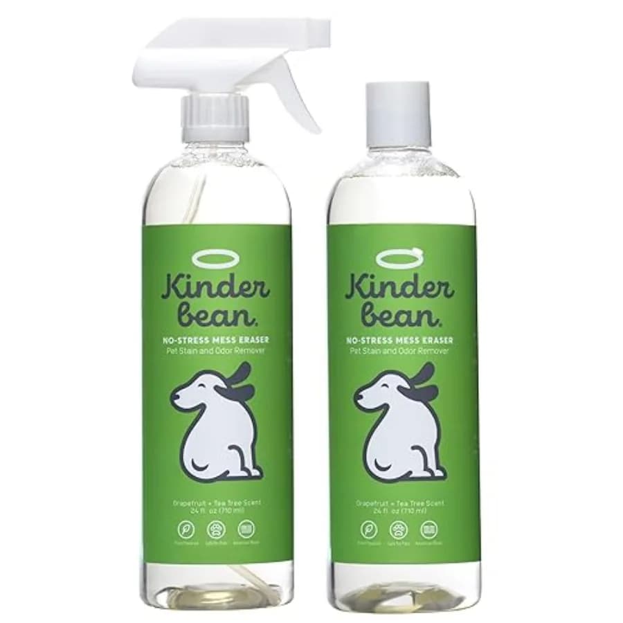 No-Stress Mess Eraser - Rimuovi Macchie e Odori di Urina di Cani e Gatti, Confezione da 2, 24 oz, Detergente Enzimatico Bioattivo per Tappeti e Tappezzeria