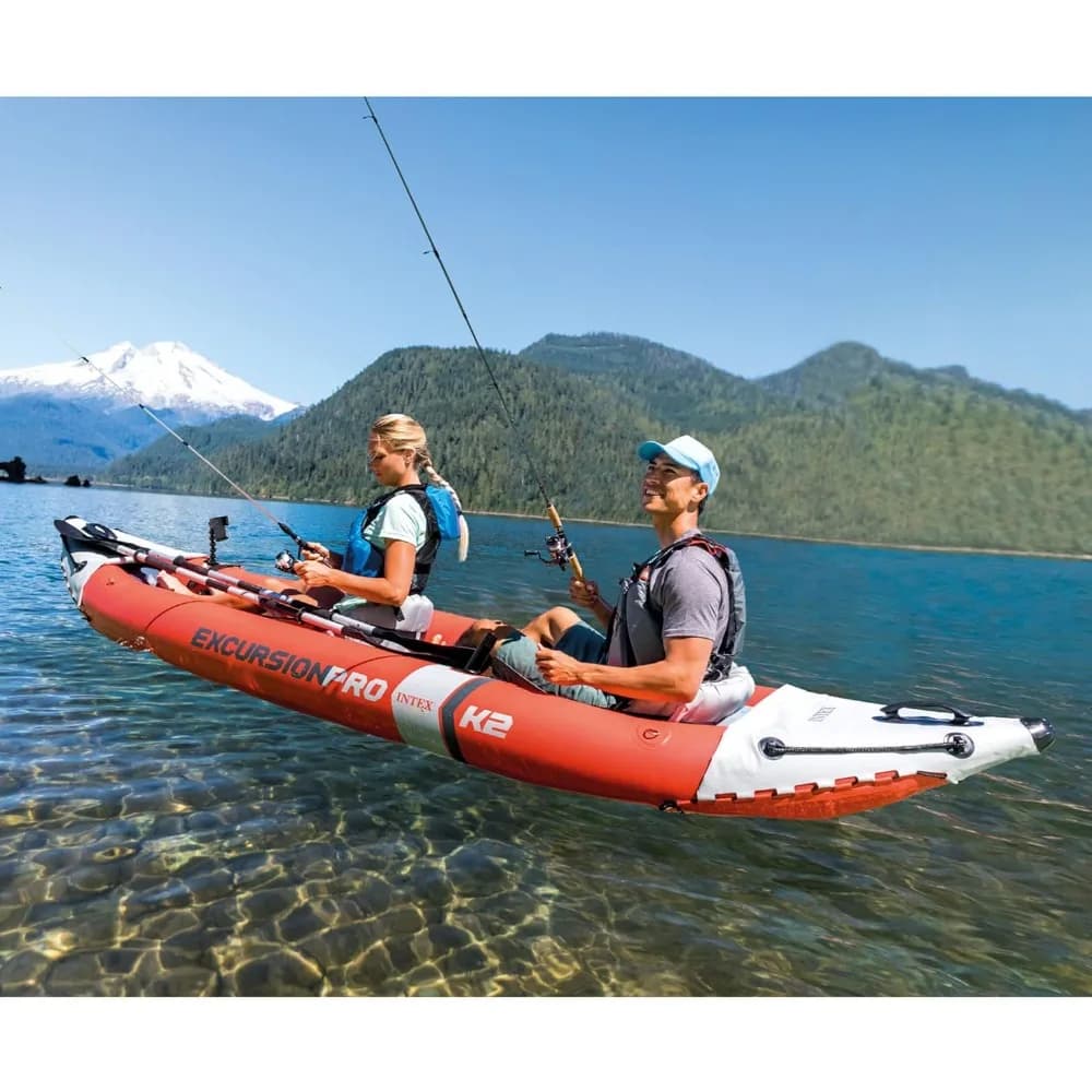 68309EP Set kayak gonfiabile Excursion Pro K2: include pagaie per kayak Deluxe da 86 pollici e pompa ad alto rendimento
