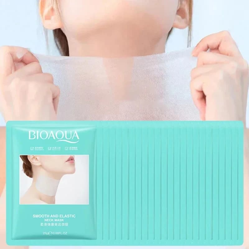 BIOAQUA Maschera Antirughe per il Collo Idratante Illuminante Rassodante al Collagene per la Cura della Pelle del Collo 5/10/15pz