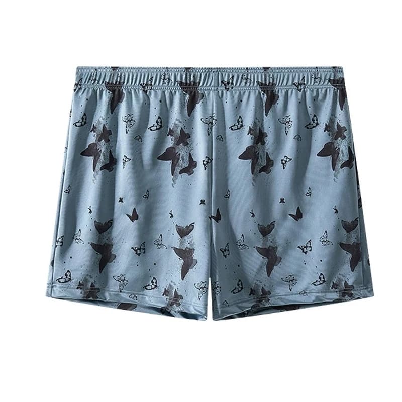 Ice Silk Thin Men Arrow Pants Underwear Printed Sleepwear Panties Loose Breathable Workout Boxer Shorts Quick Drying Underpants