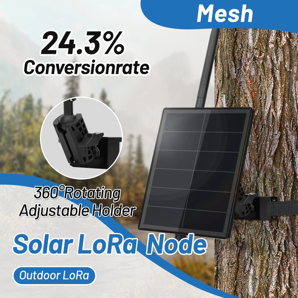 Kit Meshcore D5L a Energia Solare Heltec LoRa 32 V4 con ESP32, SX1262, GPS, WiFi, BLE, Ripetitore Solare 5W con Staffa