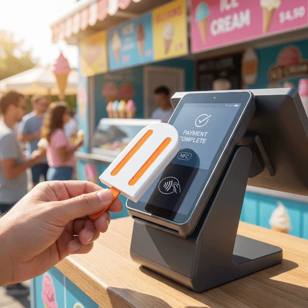 3D Printed Contactless Payment Card Holder Portable Wireless Credit Card Wand Ice Cream Shape Gadget Tap To Pay Wand Gifts