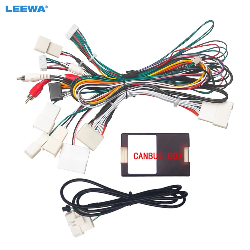 LEEWA Car 16Pin Stereo Power Wiring Harness Cable With Canbus & OBD Wire For Lexus LS430 (1998-2006) Radio Power Wire Adapter