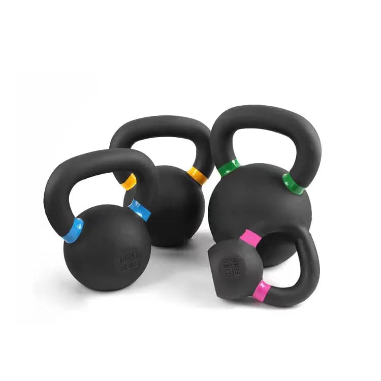 2026 Custom Logo Cast Iron Kettlebell High Quality Gym Equipment With Color Ring For Weight Liftingpromote Sales