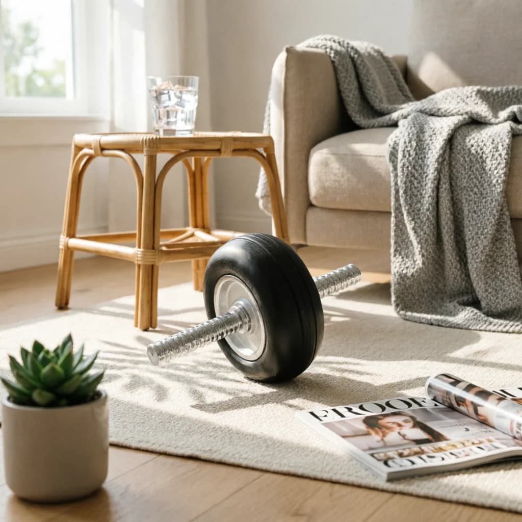 Ab Wheel Knurled Ab Roller Workout Roller Stable Long-Lasting for Fitness Enthusiasts, Home Gym