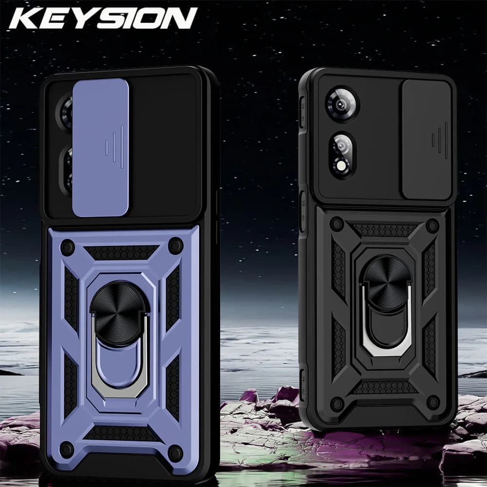 KEYSION Custodia per armatura antiurto per ZTE nubia Neo 2 5G Anello di protezione per obiettivo fotocamera scorrevole Supporto Cover posteriore per telefono per nubia Neo 2 5G