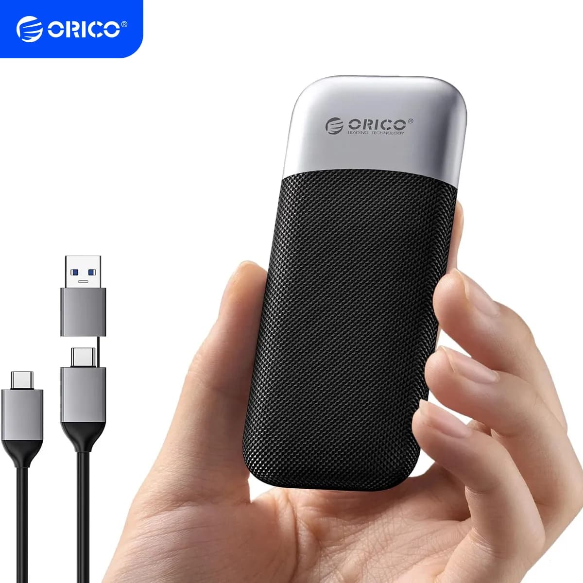 SSD portatile ORICO, fino a 1050 MB/s, compatto con cavo USB C e A 2 in 1, unità a stato solido esterne, archiviazione affidabile per PC
