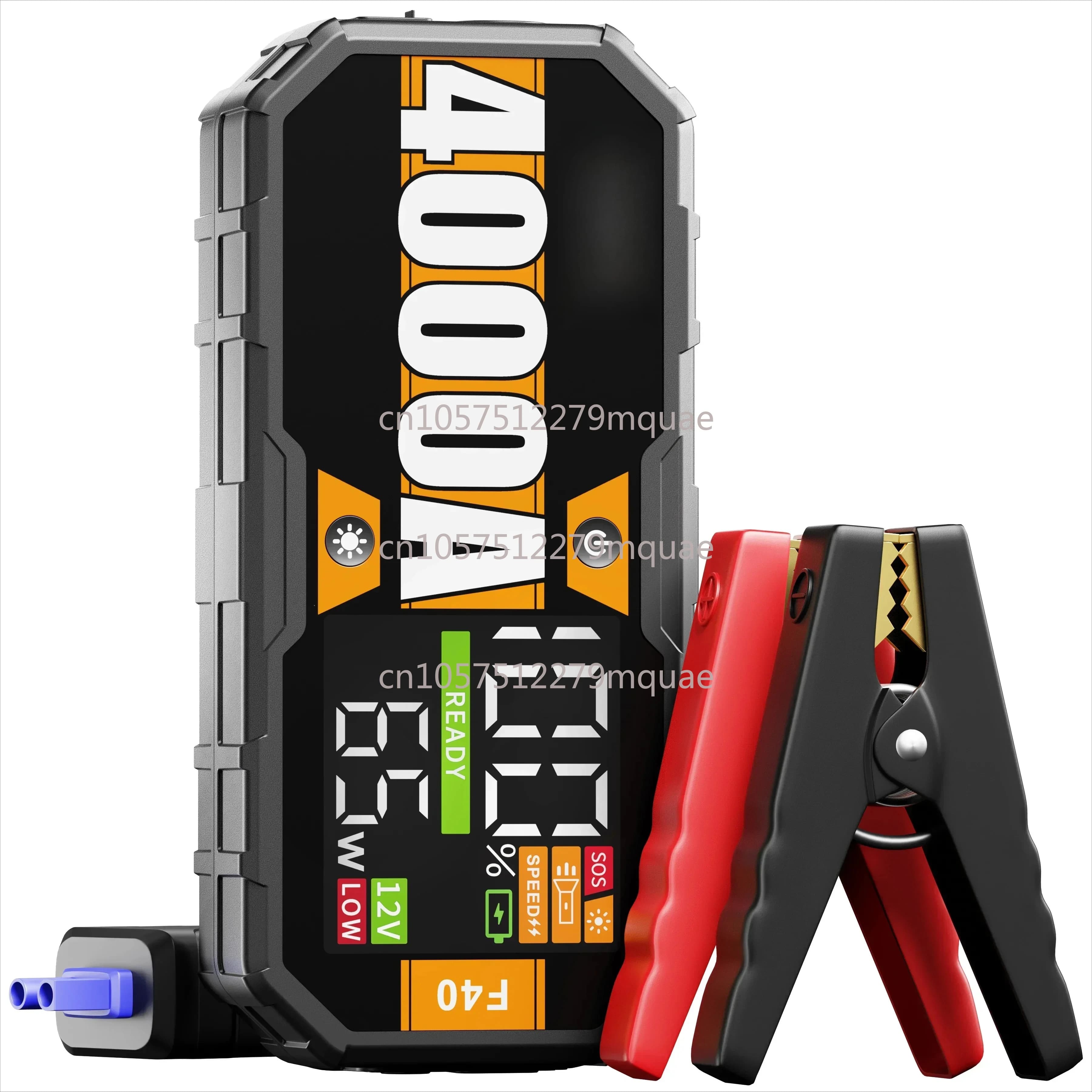 Avviatore di emergenza portatile per auto 4000A 6000A con dispositivo di avviamento booster per caricabatteria automatico PD65W 12V a carica rapida