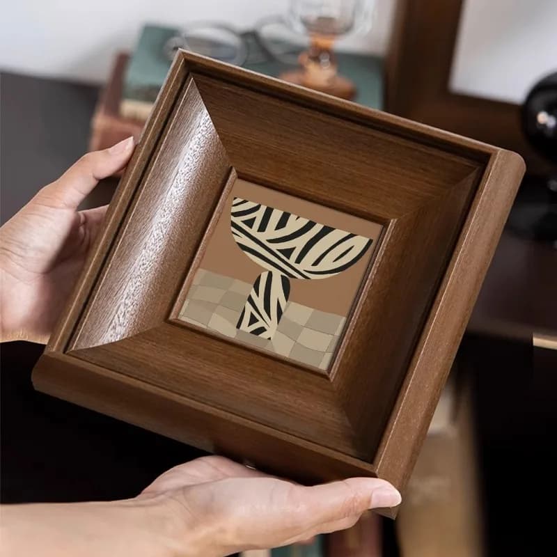 Empty Frame in Solid Wood for Squares, Premium Frame for Paintings Exhibition on Canvas, Elegant House Wall Decoration