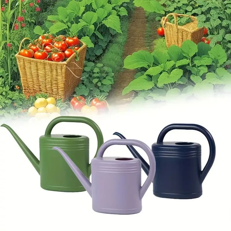 Annaffiatoio in plastica portatile da 1 pezzo per piante da interno, annaffiatoio per fiori da esterno per piante da fiore, beccuccio lungo per interni, 1L/2L