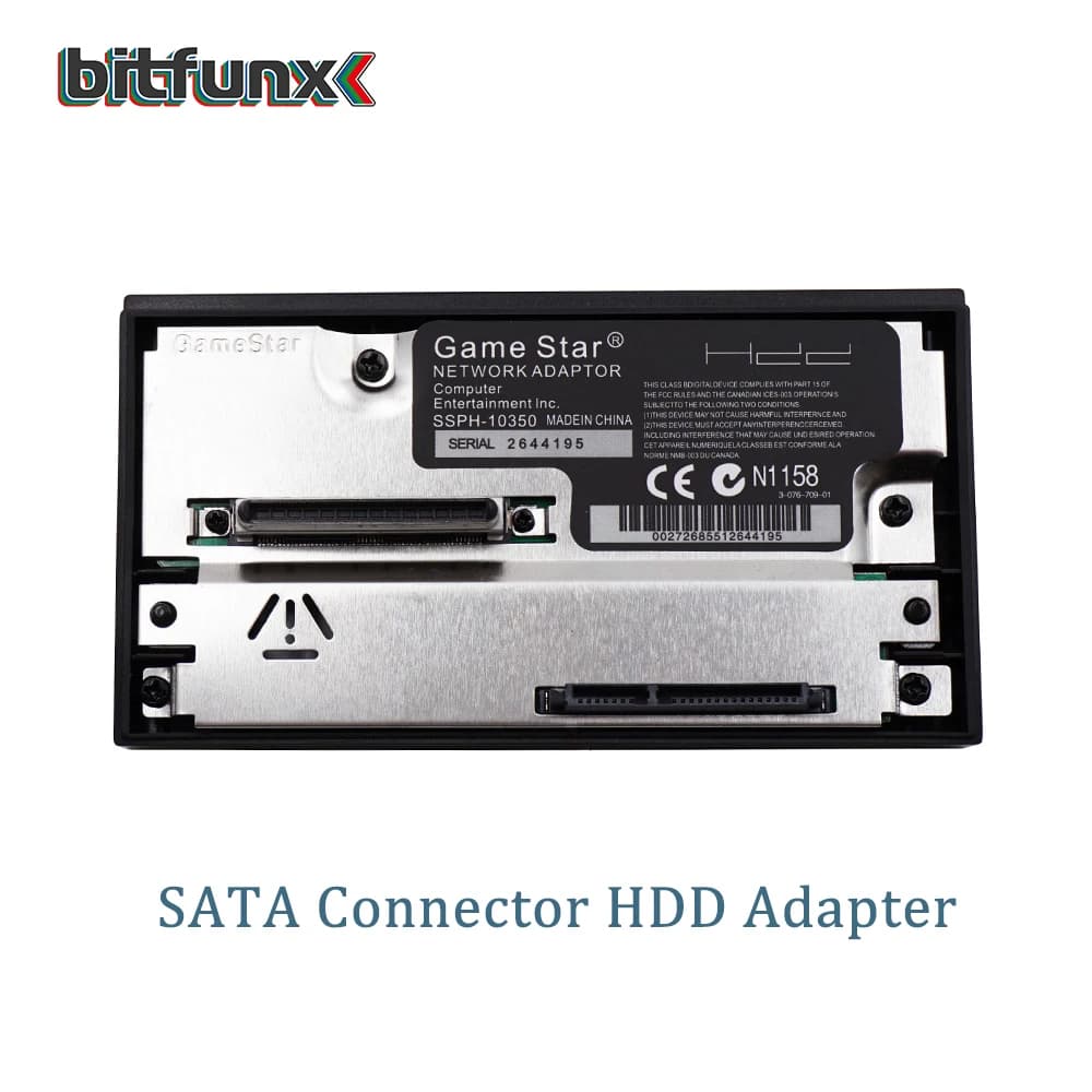 BitFunx GameStar SATA Adapter Compatible 2.5 or 3.5 Inches HDD Hard Drive for Playstation2 PS2 Game Console