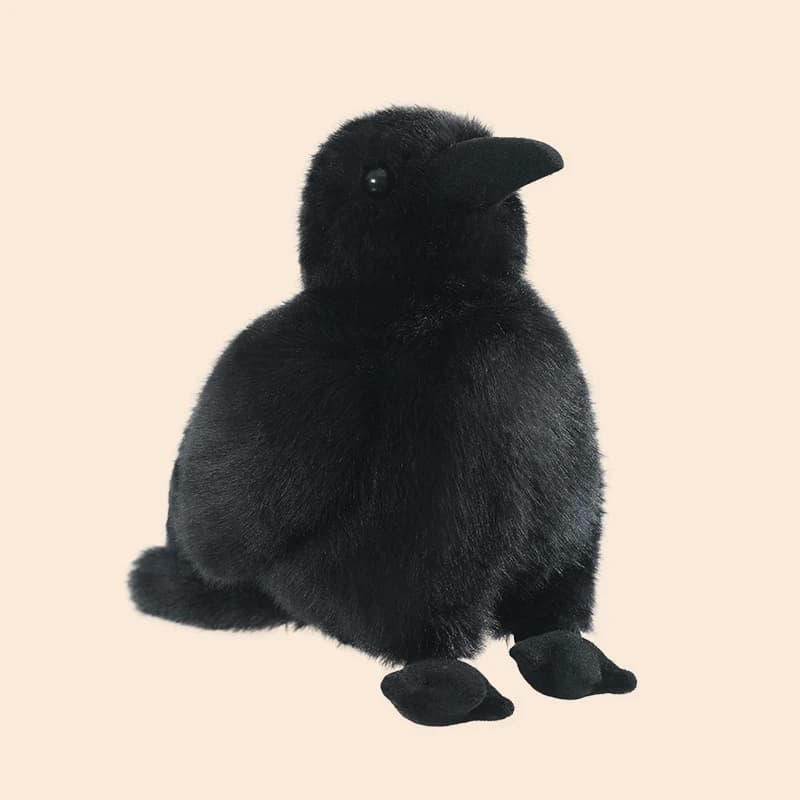 15-30 cm carino realistico corvo uccello peluche morbido cuscino uccello nero farcito animali di peluche giocattolo per bambini regalo per bambini regalo di compleanno
