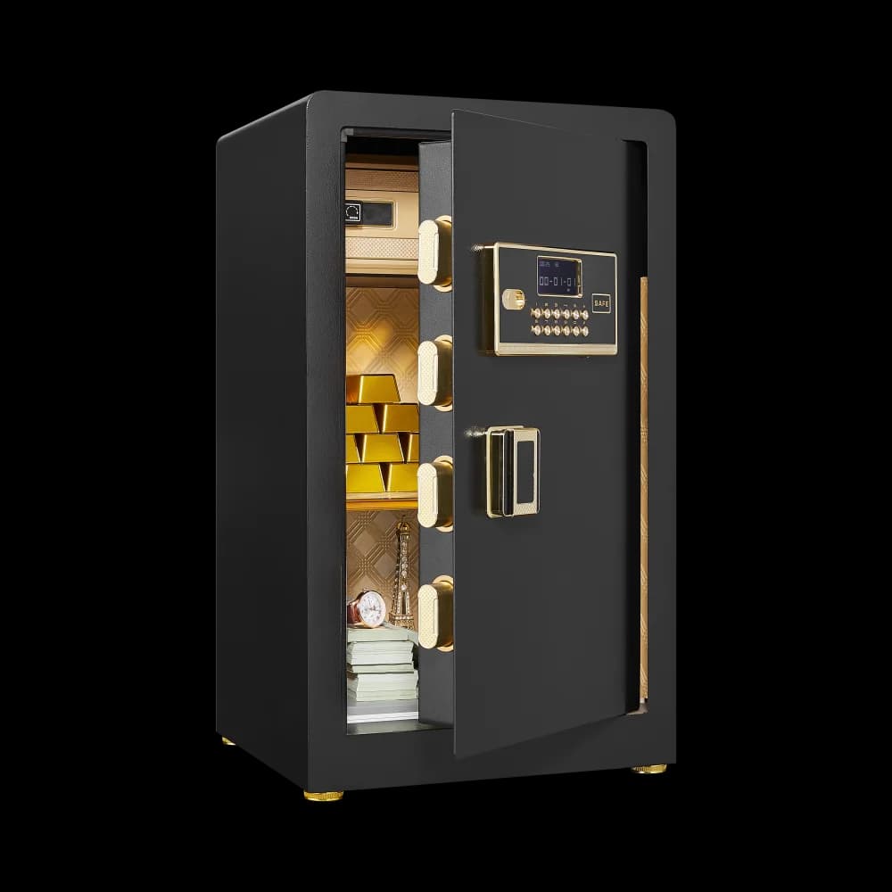 Cassaforte Elettronica in Acciaio per Casa: Serratura Digitale Antifurto, Avviso Intelligente, Ripiano Rimovibile, Silenziosa per Denaro, Gioielli e Documenti