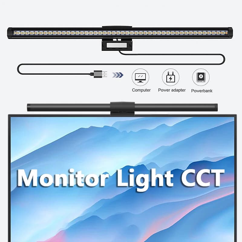 Lampada a sospensione per monitor RGB da 30 cm – Barra per schermo LED dimmerabile continua per lavoro, giochi e studio