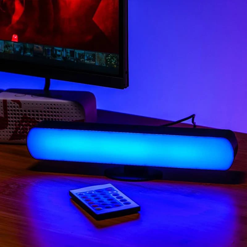 Barra Luminosa LED RGB USB con Cambio Colore, Retroilluminazione TV, Telecomando, Strisce Luminose Sinfoniche, Lampada Ambientale a Ritmo Musicale, Decorazione