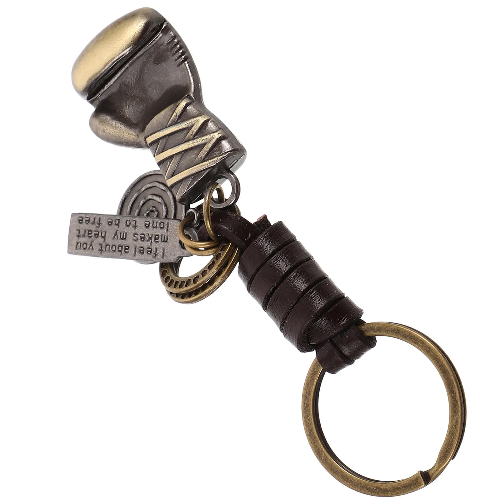 Boxing Glove Shape Keychain, Robust Metal Design, Versatile Ornament for Bags, Gym Sports Accessories, Car Keychain