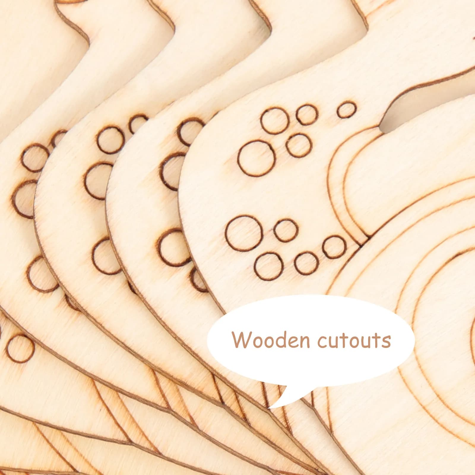 50 Sets DIY Wooden Slices Snail Shape Blank Unfinished Wood Cutouts for Painting Craft Home Party Decoration Graffiti Chip