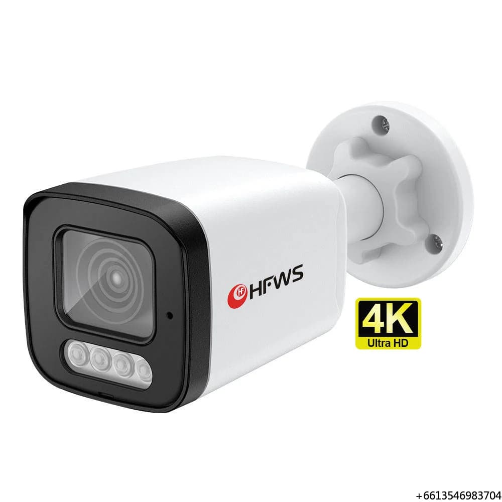 Telecamera di Sicurezza 8MP 4K H265 CMOS 25FPS con Rilevamento Veicoli, Sistema di Videosorveglianza CCTV per Esterni e Casa, Telecamera IP