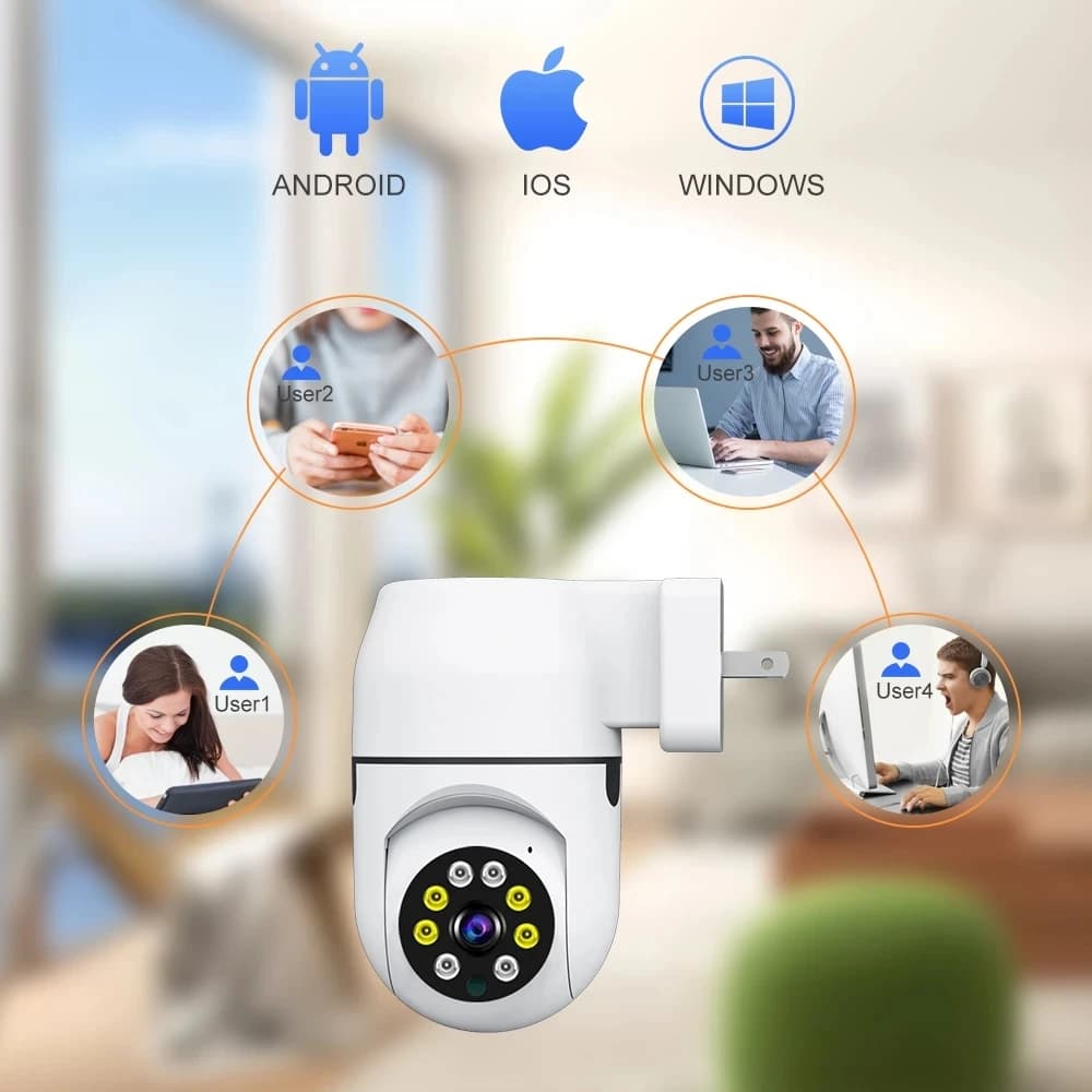 YILOT 2MP 1080P Wireless PTZ IP Dome Camera P2P Sicurezza domestica CCTV con visione notturna a colori Baby Monitor Spina US/EU/UK