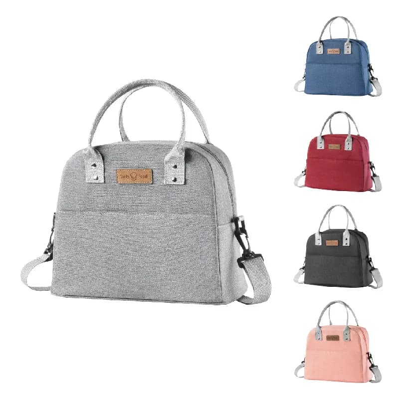 Nuova borsa per il pranzo portatile per le donne borsa per il frigorifero borsa termica con cerniera borsa per il pranzo a tracolla Tote Food Picnic Beach Bag