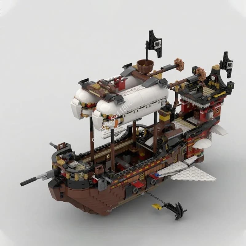 2771pcs MOC Pirates Great Airship Pirates Building Blocks Christmas Creative Indoor Decoration DIY Model for Enthusiasts Gift