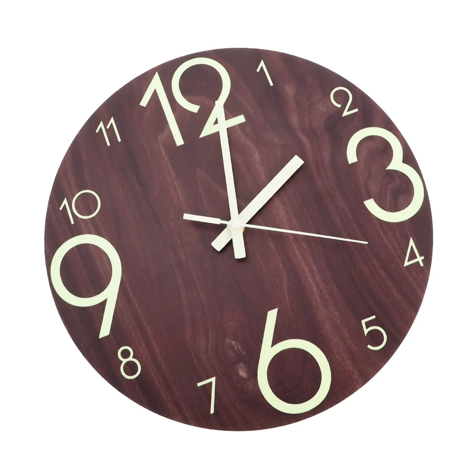 Set di 1 Orologio da Parete Luminoso Moderno Silenzioso a Batteria Rotondo Decorativo per Soggiorno Camera da Letto Ufficio Arredamento Casa