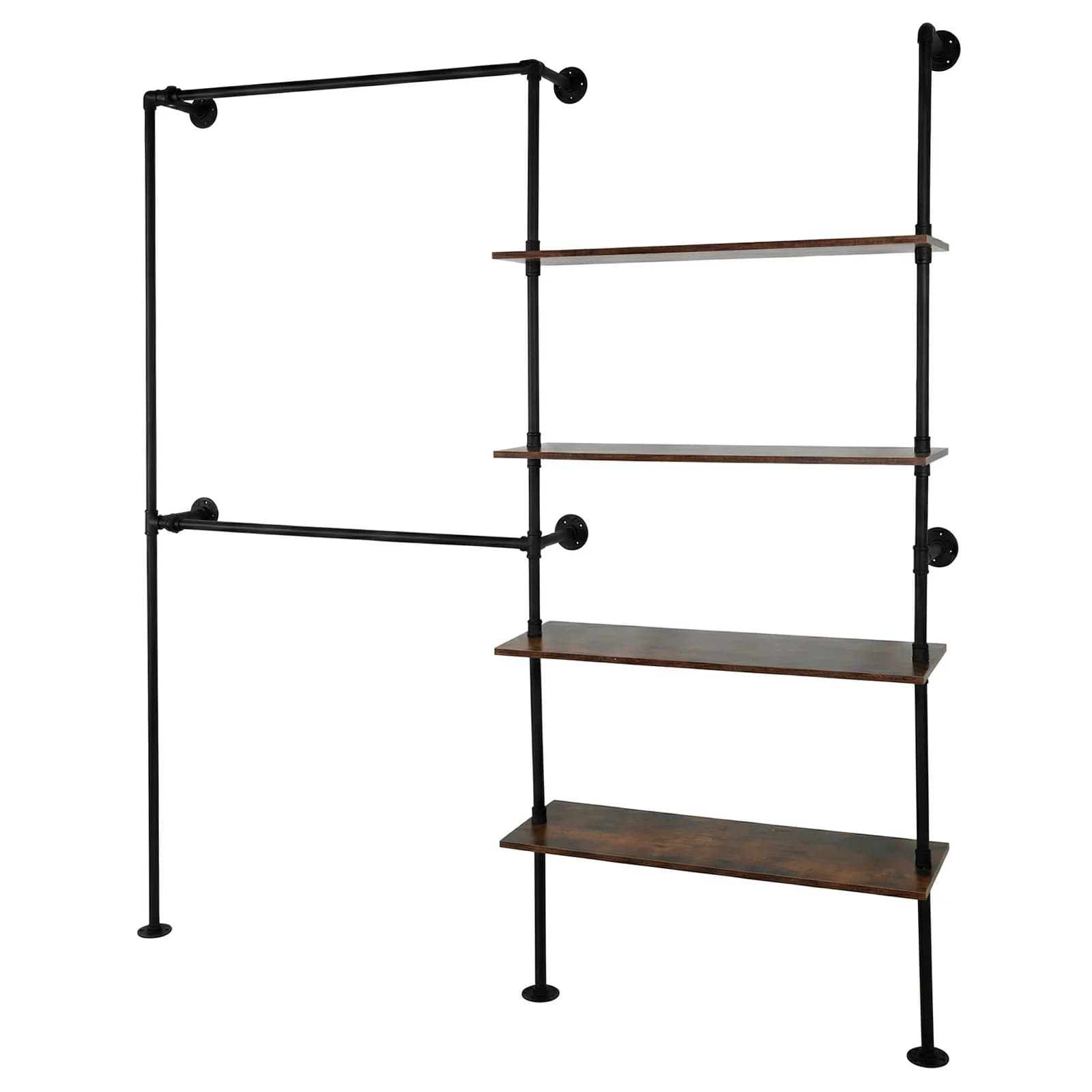 Organizer for Clothes Resistant with Double Dresses, Wooden Shelves for Wardrobe, Organization System for Guardaroba