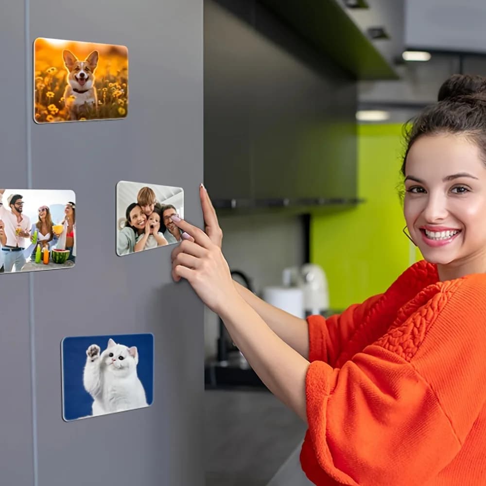 50pcs Sublimation Refrigerator Magnet Blanks Personalized Fridge Decorative for Home Wall Decor DIY