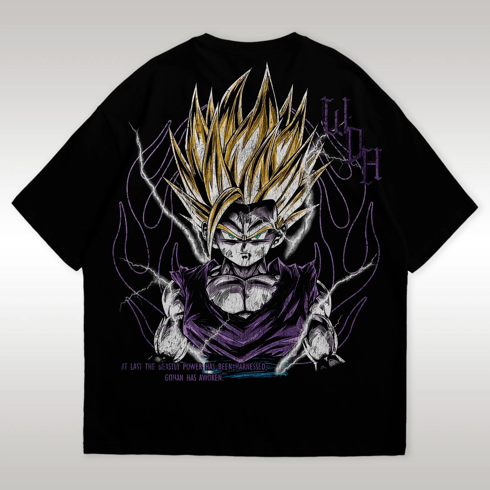 Nuova T-shirt Dragon Ball Z Gohan Beast Mode 2026 per Bambini/Adulti, Maglia Oversize Anime Y2K Adatta per Uso Quotidiano e Allenamento