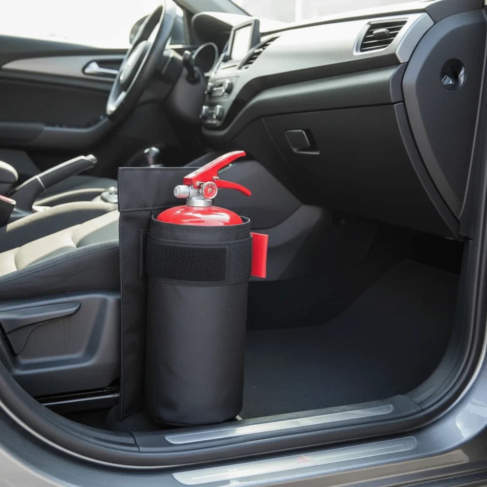 Wear-Resistant Storage Bag Trunk Mount Large Capacity Holder Seat Back Mount Car Extinguisher Bag Vehicle Safety