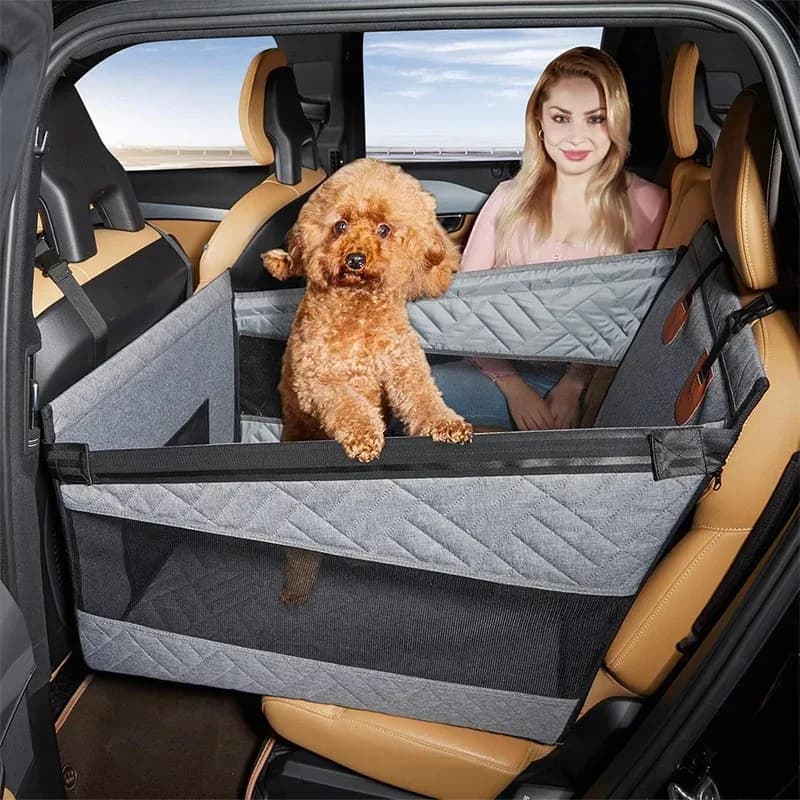 Letto nido per auto per animali domestici, prolunga per amaca per sedile posteriore a copertura totale per auto, antigraffio impermeabile con tasca in rete per cani di tutte le dimensioni