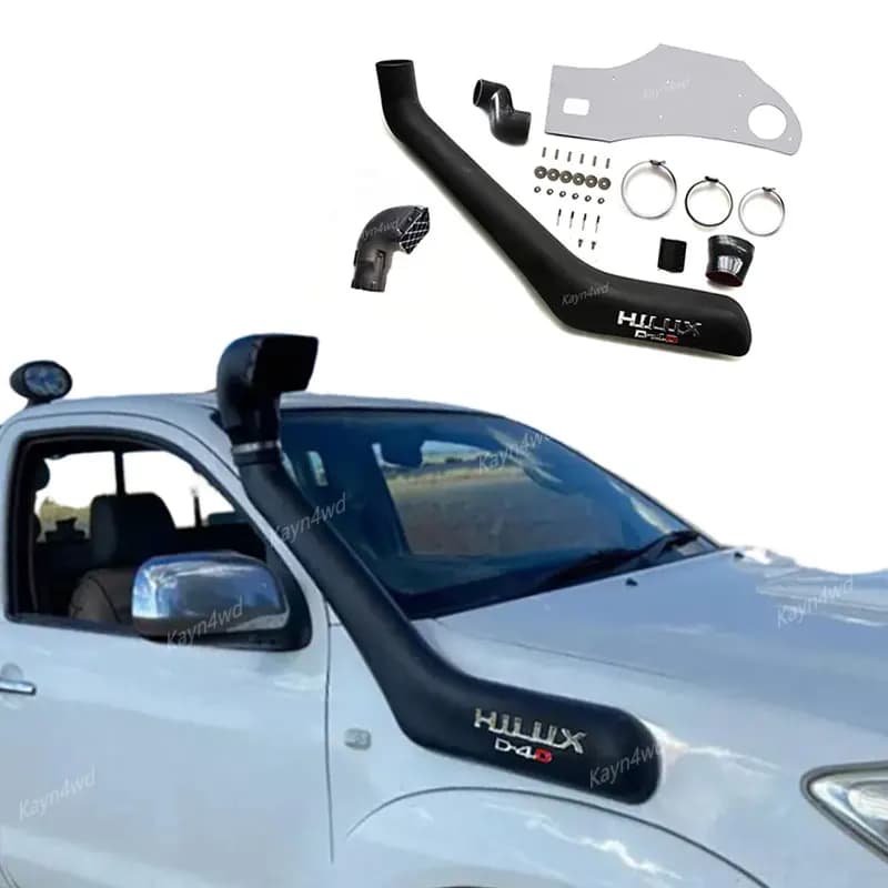 Pickup 4x4 Accessories Air Ram Suction Snorkel Kit For 2005-2015 TOYOTA Hilux 25 Series Vigo Wader Tube Respiro Tube Chromed Letter