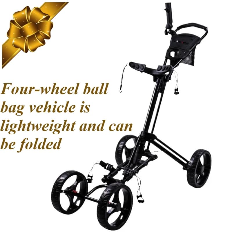 Carrello per sacca da golf Carrello per palline a quattro ruote Carrello pieghevole