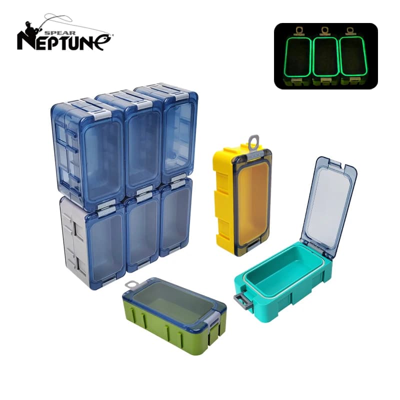 New 3 Piece Fishing Box Mini Plastic Accessory Storage Box Hook Organizer Boxes Esche Container Esca Tool Box with Bright