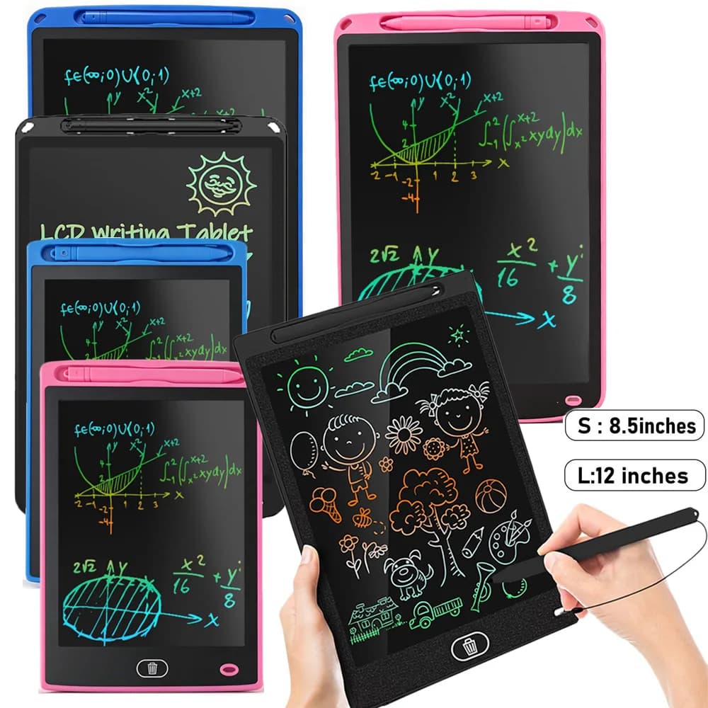 8.5 Inch/12 Inch LCD Writing Tablet Drawing Board for Kid, Colorful Doodle Board Drawing Tablet, Educational Learning Toys