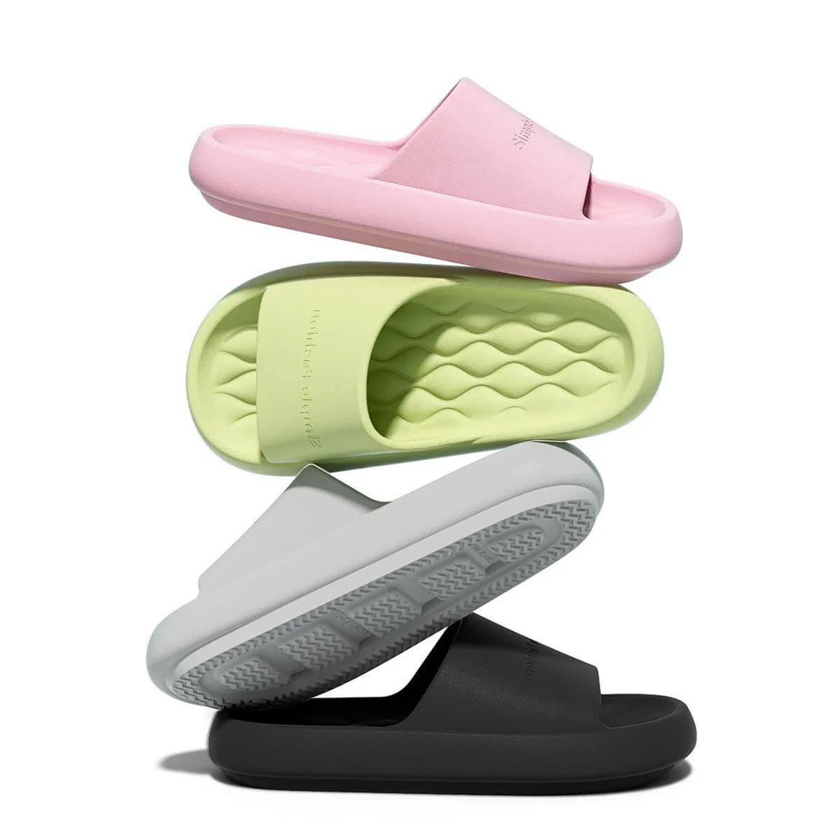 Fashionable women's slippers, casual men's summer sandals with platform, soft beach sandals, flat massage slippers, non-slip bath shoes for indoor couples