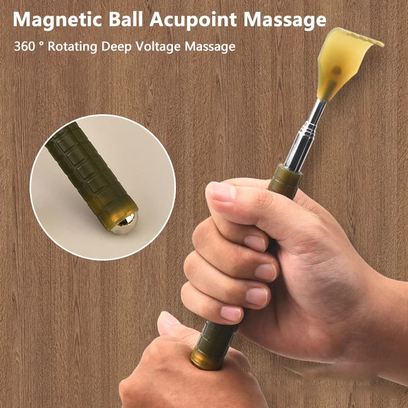 Telescopic Back Scratcher Extendable, Adjustable Hackle Back Massager Scraper, Long Handle Backscratcher for Hard to Reach Back