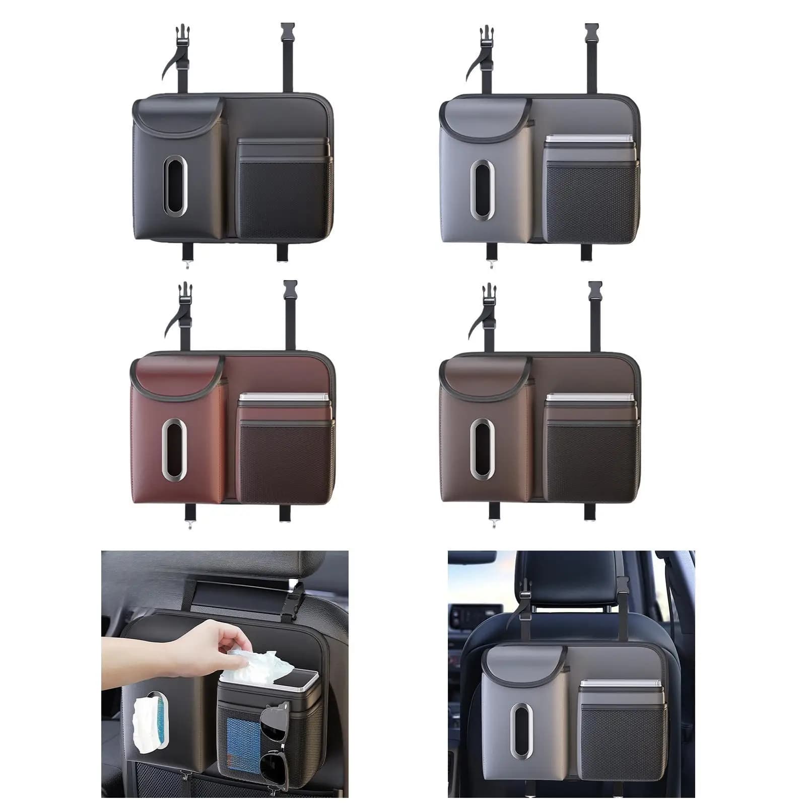 Organizer per Auto per Sedile Posteriore, Portaoggetti per Sedile Posteriore, Installazione Rapida, Portabottiglie