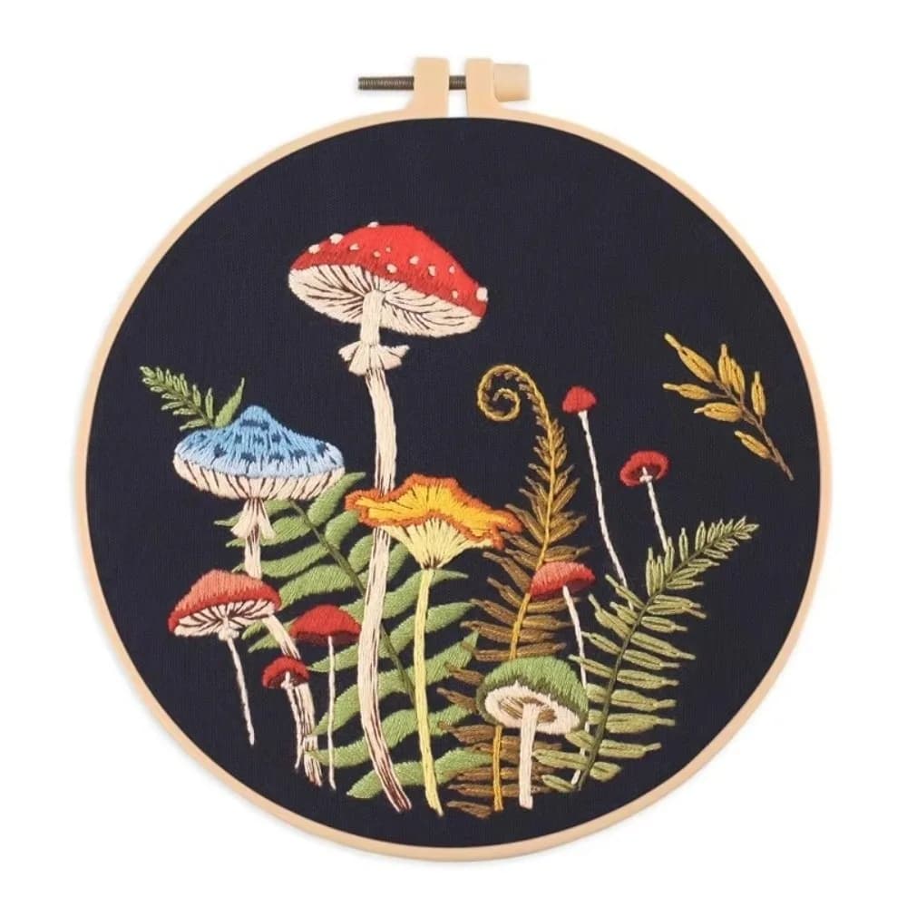 Black Cloth Pattern Embroidery Stitch Practice Kit Handmade DIY Crafts DIY Needlework Kit Embroidery Artcraft Punch Needle Kit
