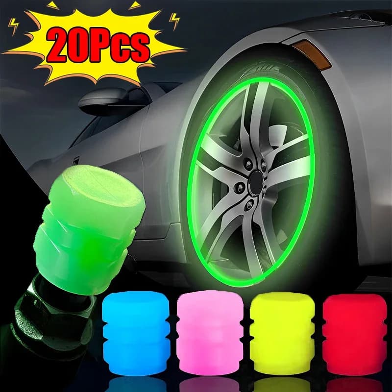 Luminous Valves Valves for Fluorescent Car Tires Moto Bike Light Curtains for Wheels Tires Car Accessories