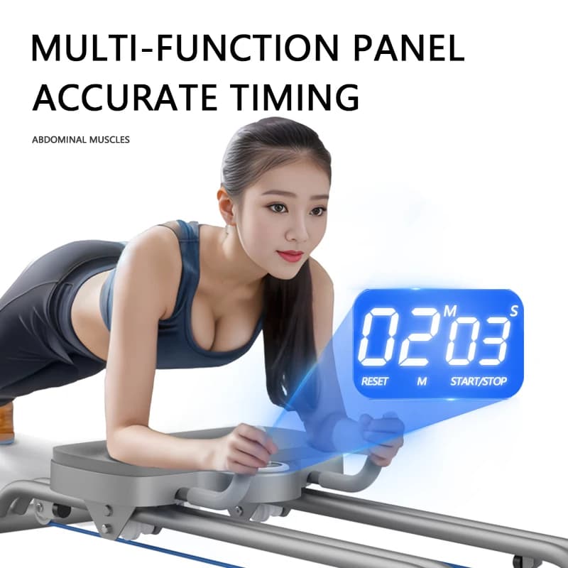 Multi-functional gym equipment with automatic roller for double-track Ab wheel for home use EVA portable knee pad with timer