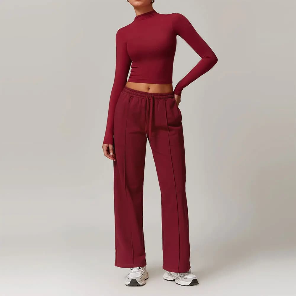 Abbigliamento sportivo 2 pezzi Set da yoga Abbigliamento da palestra Abbigliamento sportivo Tute da yoga per donna Set fitness Tute Pantaloni sportivi da palestra a maniche lunghe